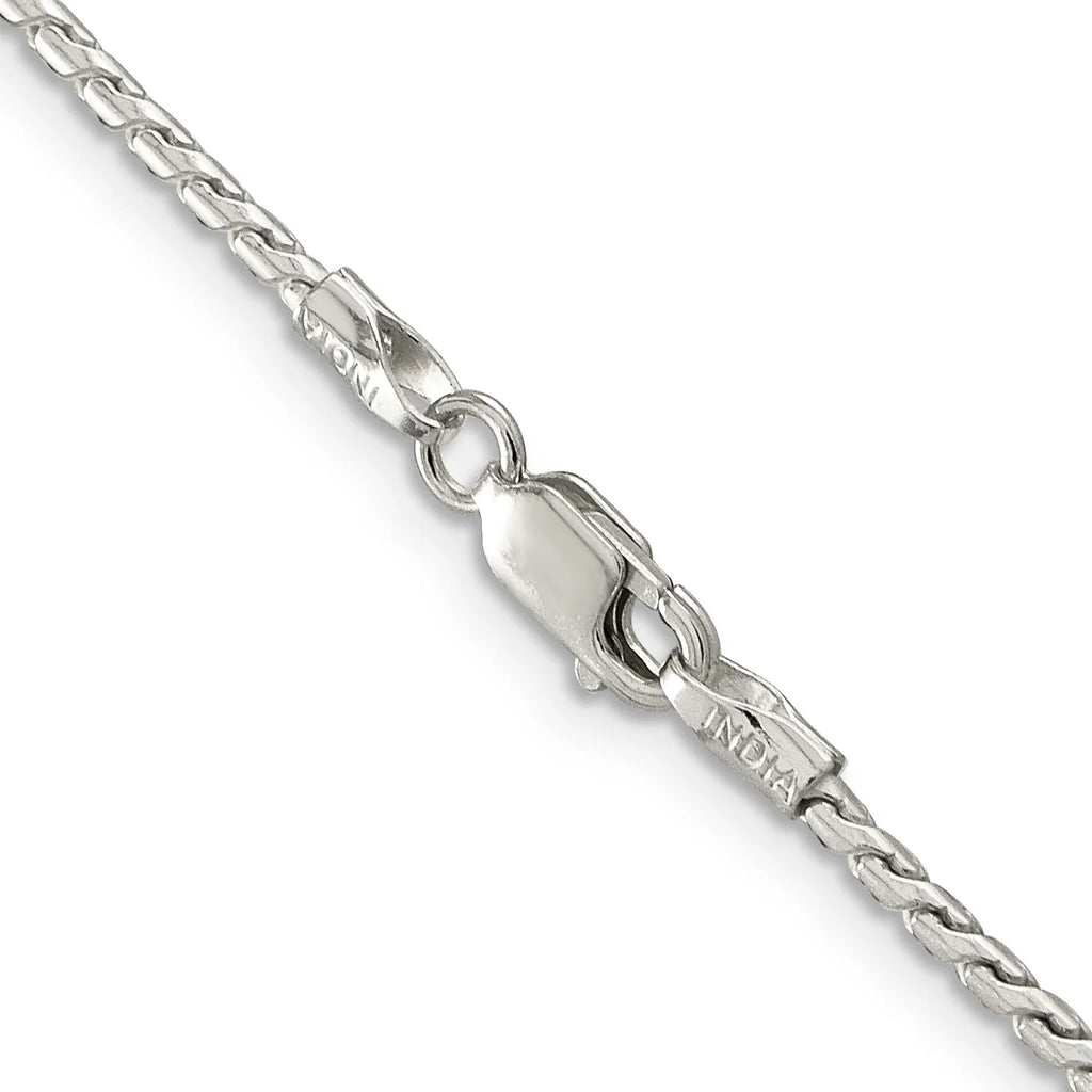 Sterling Silver 1.75mm Round Franco Chain Necklace 22 Inch Length D860