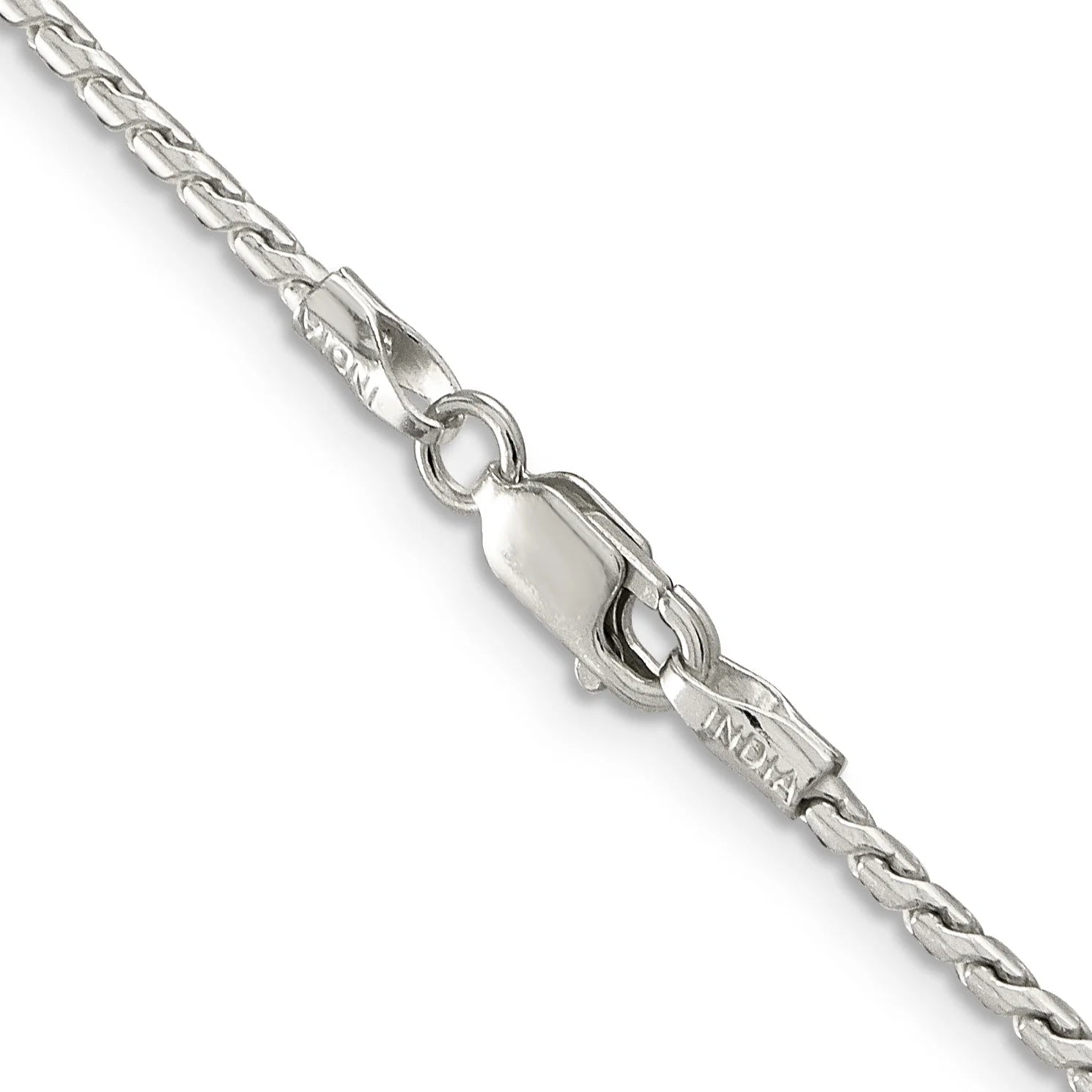 Sterling Silver 1.75mm Round Franco Chain Necklace 22 Inch Length D860