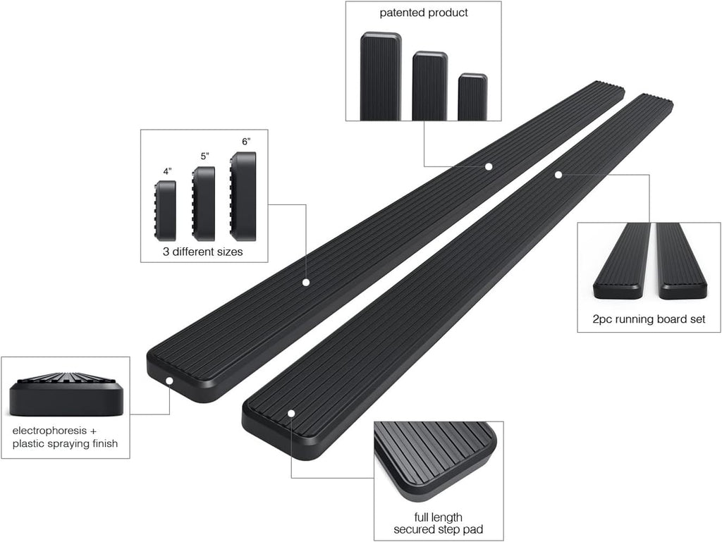 5in Black Running Boards Z52587