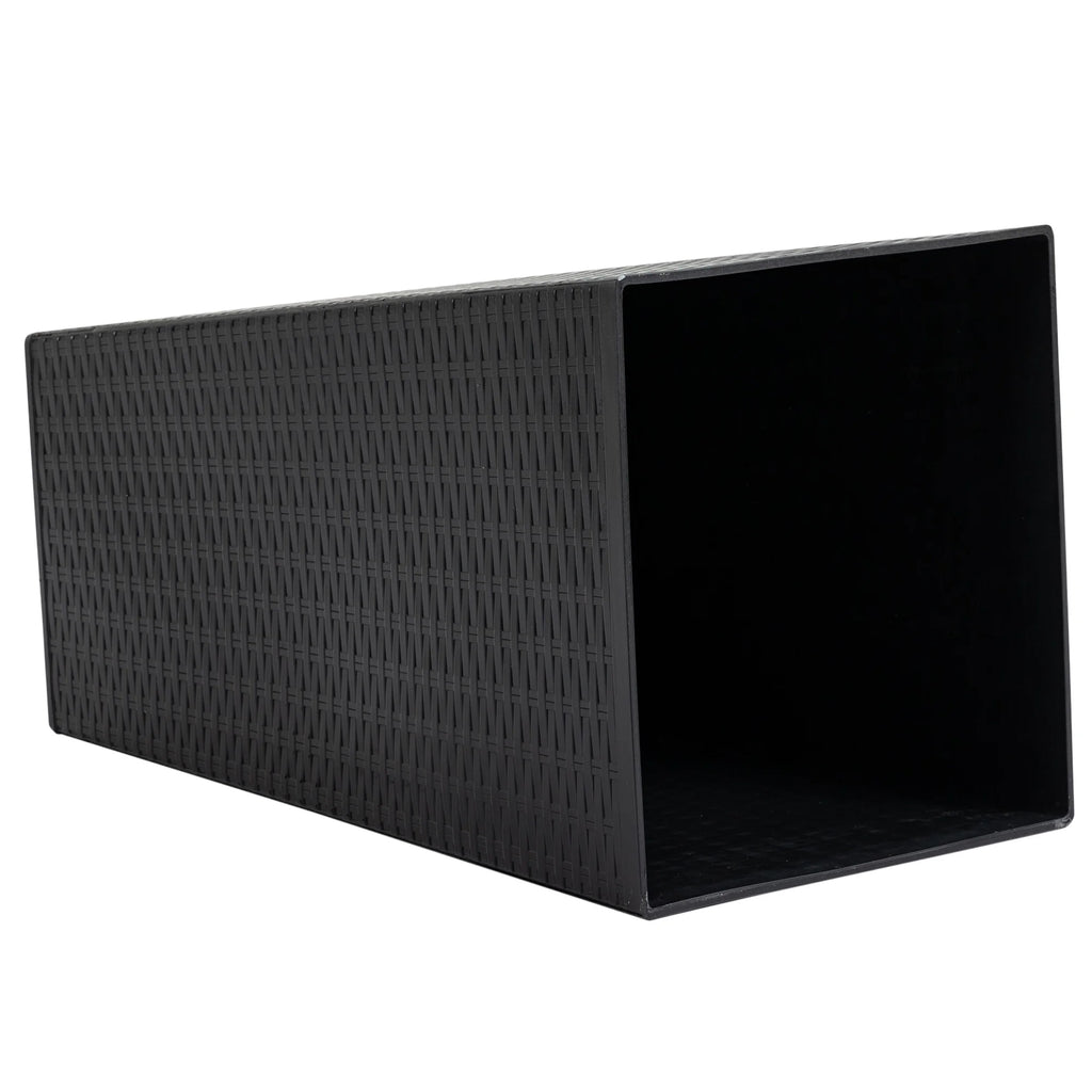 Black Set of 3 Tall Planters with Drainage Hole K7184