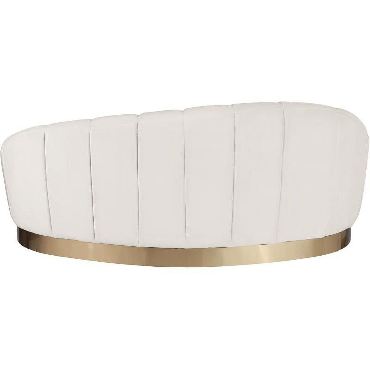 Cream Velvet Chaise O5741