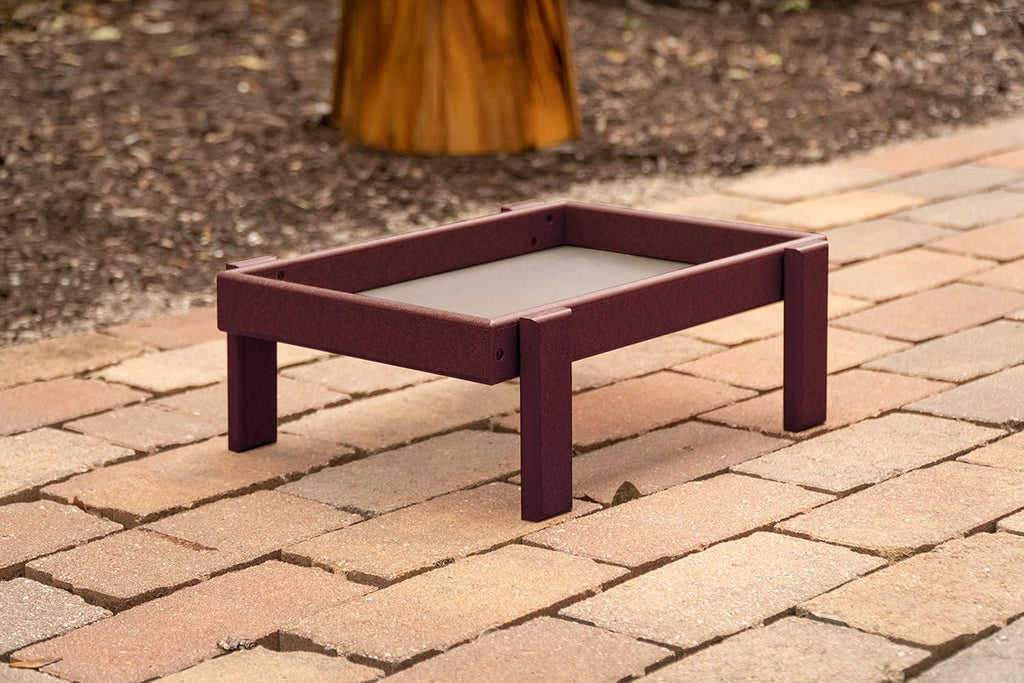 Plastic Platform Ground Bird Feeder Tray (Weathered Wood) X2961