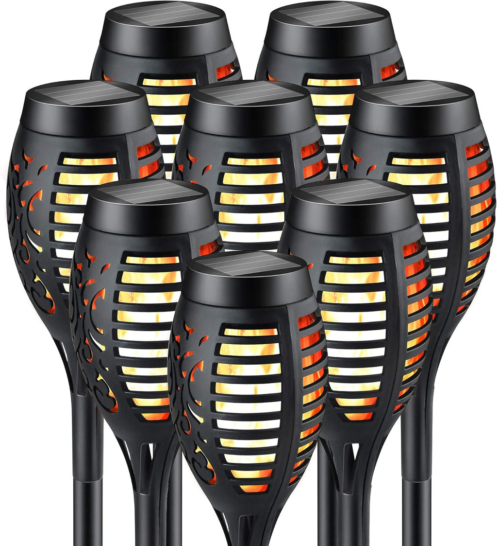 Solar Torch Lights Outdoor Garden Lawn Lights with Realistic Flickering Flames K35420