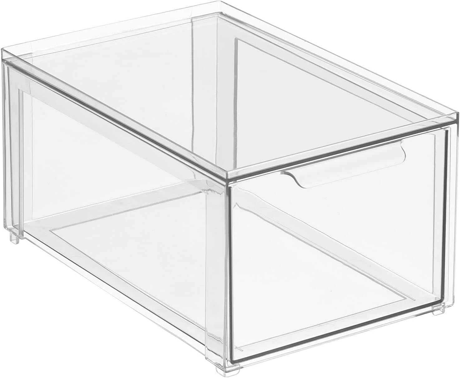 Clear Plastic 4 Pack Stackable Storage Drawer J3107
