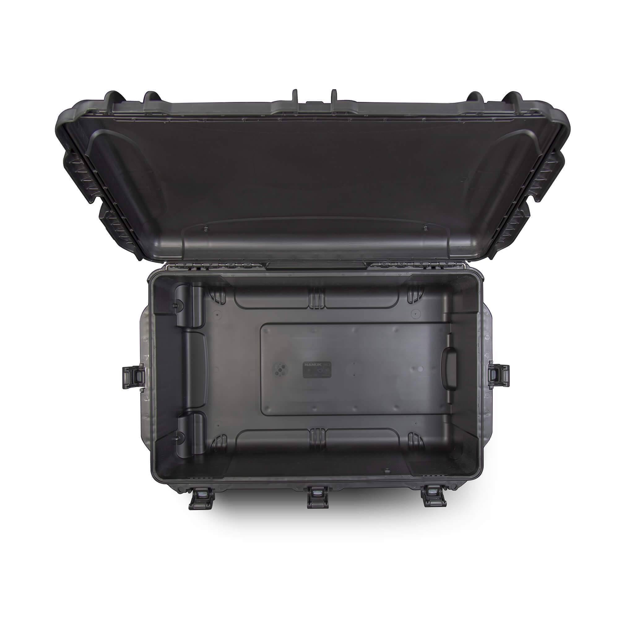 Black Waterproof Wheeled Hard Case with Foam Insert D148