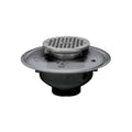 ABS Adjustable Commercial Drain with 6-Inch Cast Grate and Square Top W103725