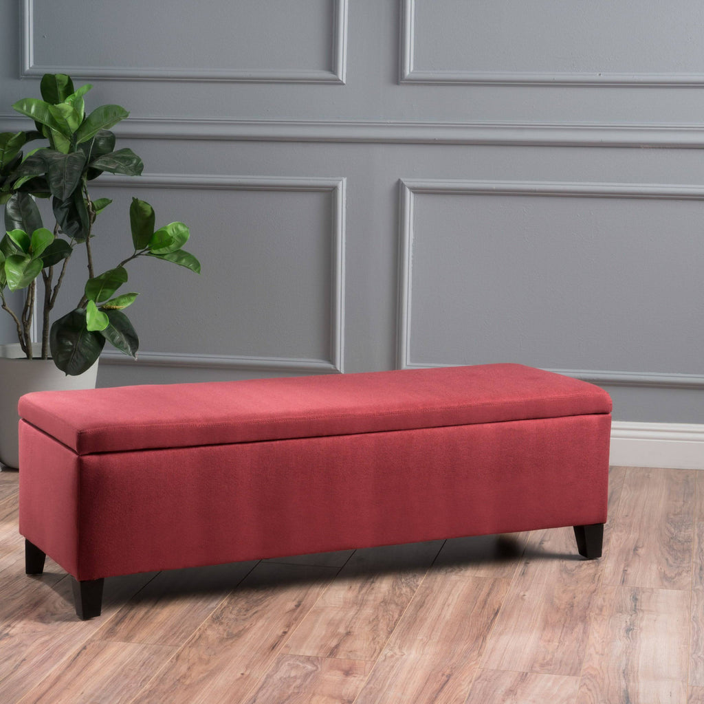 Fabric Storage Ottoman Bench B205