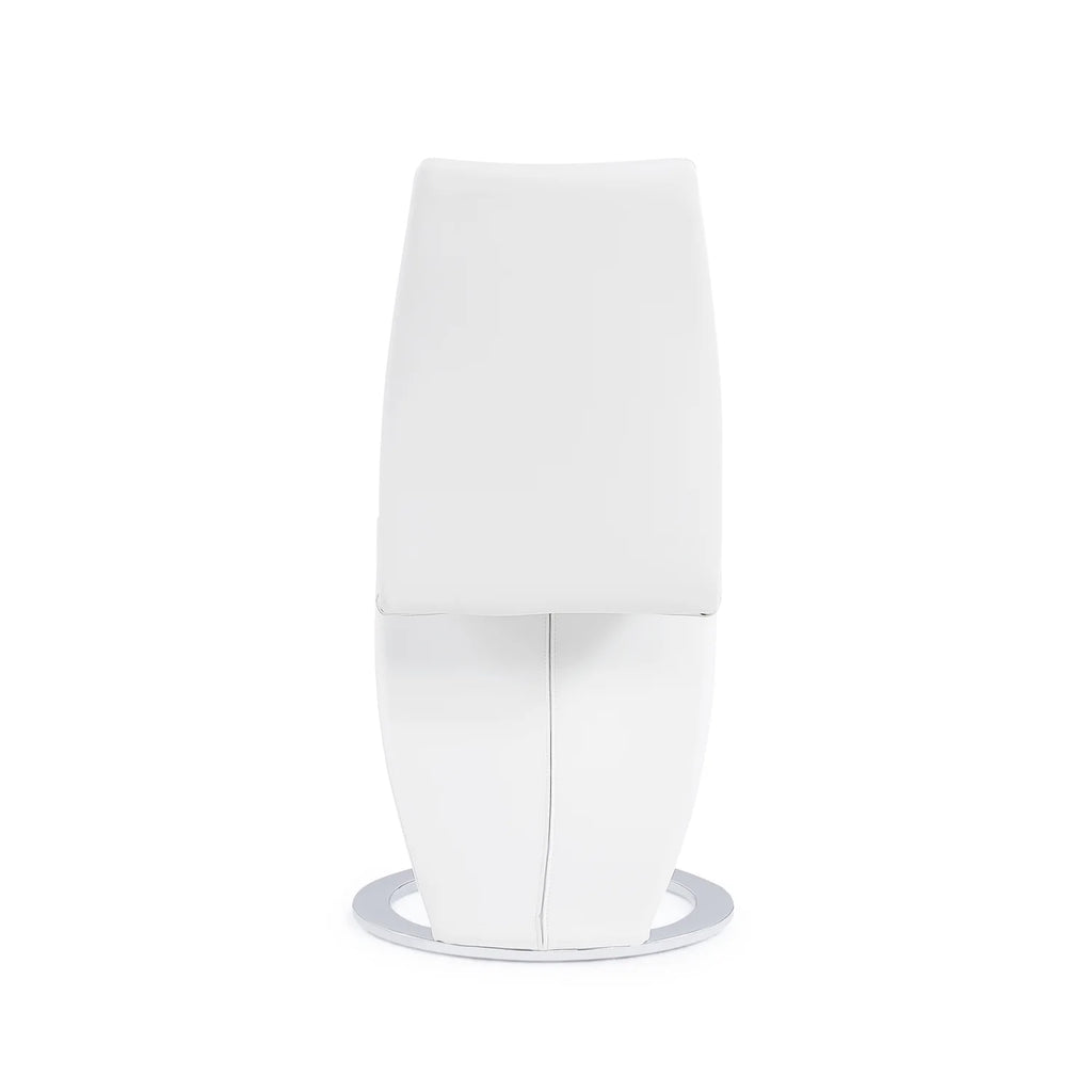 White Pu Dining Chair with Horseshoe Base O754061
