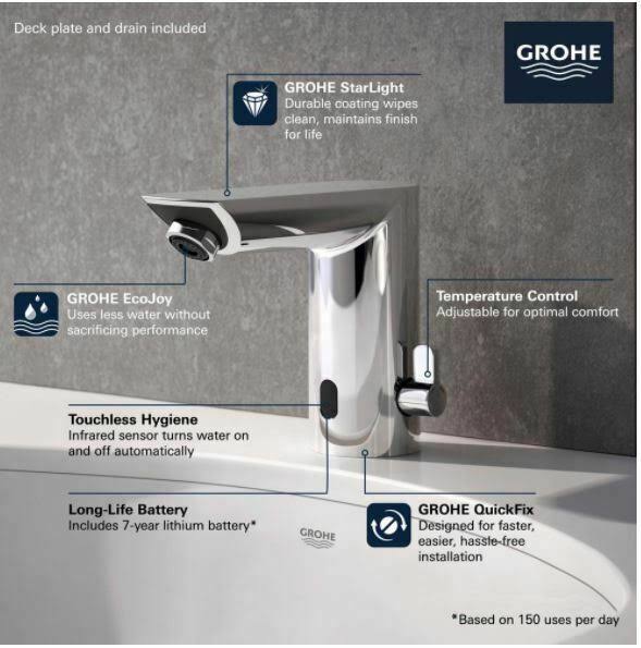 Touchless Bathroom Faucet Chrome T448472