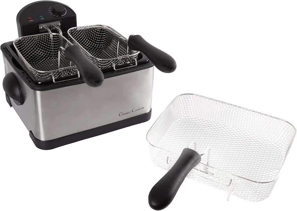 4-Liter Electric Deep Fryer with 1 Large Basket and 2 Small E5766