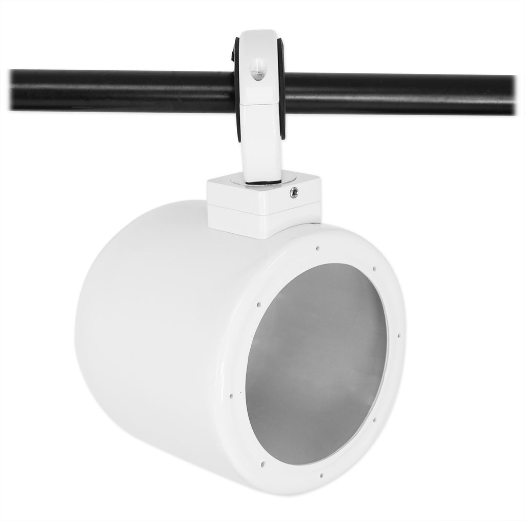 6.5" 360° Swivel White Aluminum Surface Mount Speaker Pods G16867