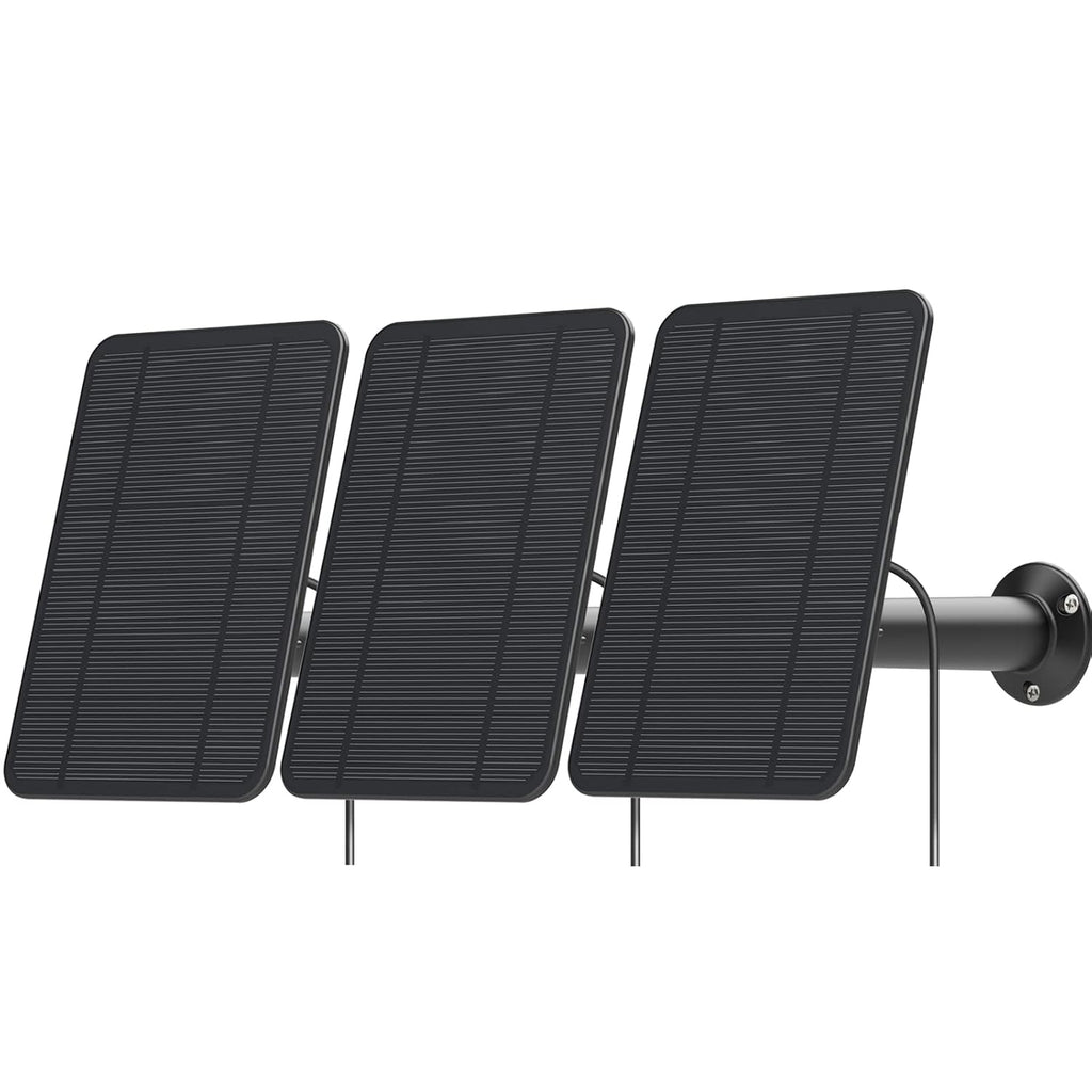 Black 3-Pack 6V Solar Panel with Wall Mount and 13.1ft Cable S325