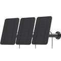 Black 3-Pack 6V Solar Panel with Wall Mount and 13.1ft Cable S325