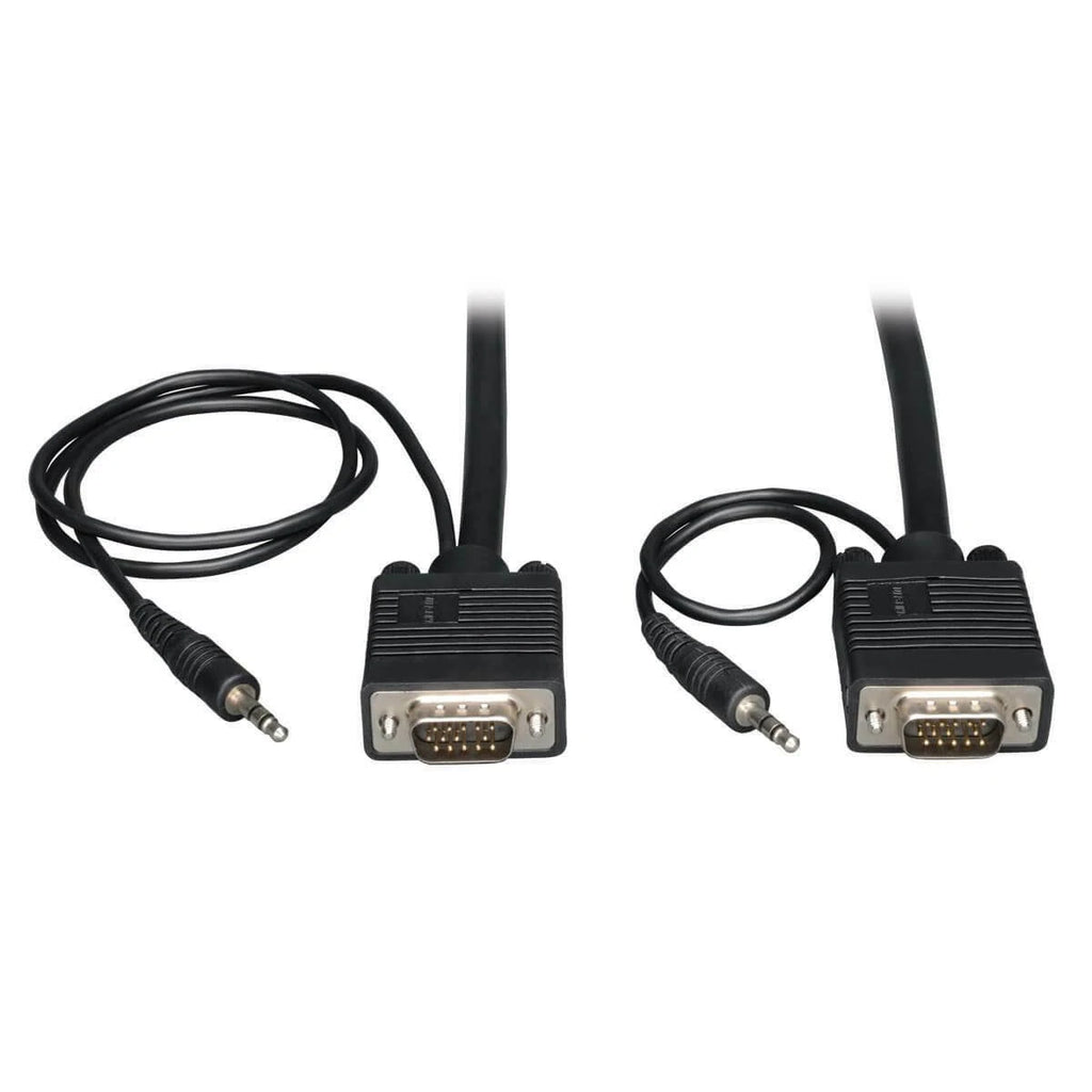 VGA Coax Monitor Cable with Audio HD15 3.5mm M M 50-ft C20376