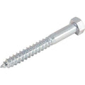 6 Pk 1/2 inch x 2-1/2 inch Steel Zinc Plated Hex Head Lag Screw A1226