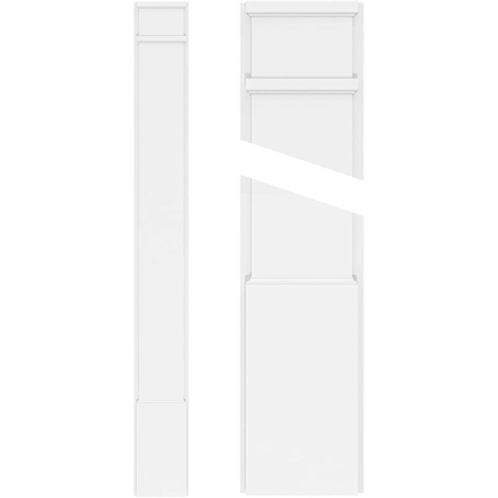 Smooth PVC Pilaster with Decorative Capital & Base (Pair) Z312735