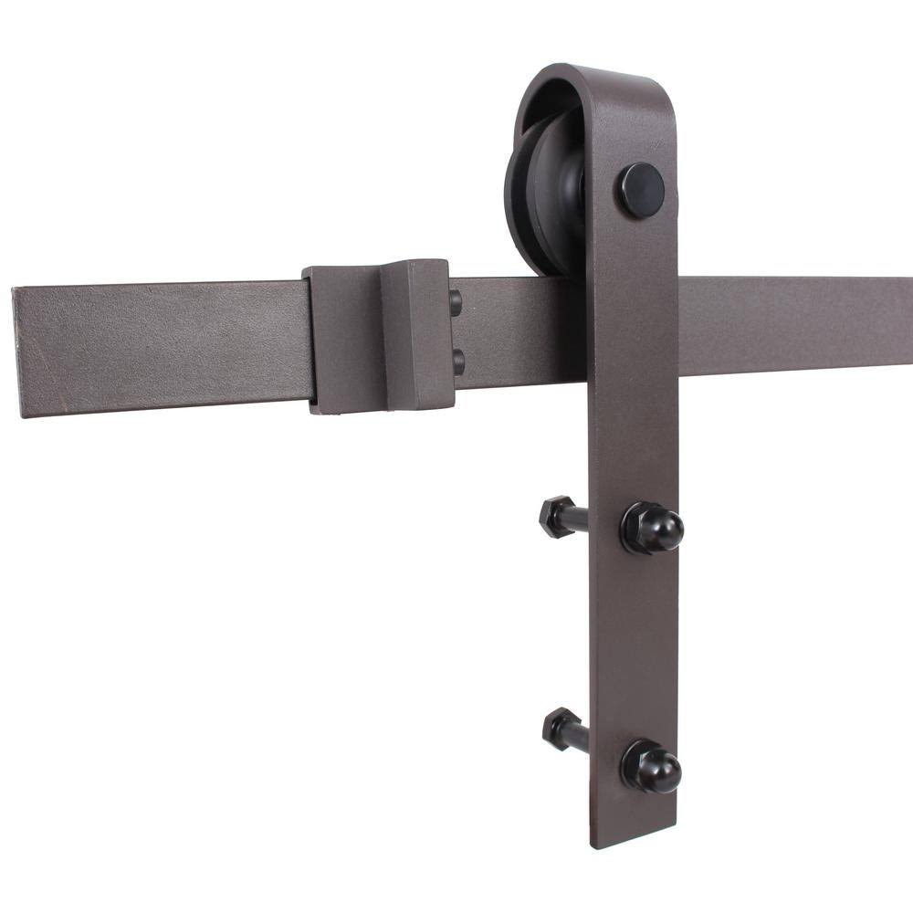 Weather Gray Solid Pine Wood Interior Sliding Barn Door with Hardware Kit T302724