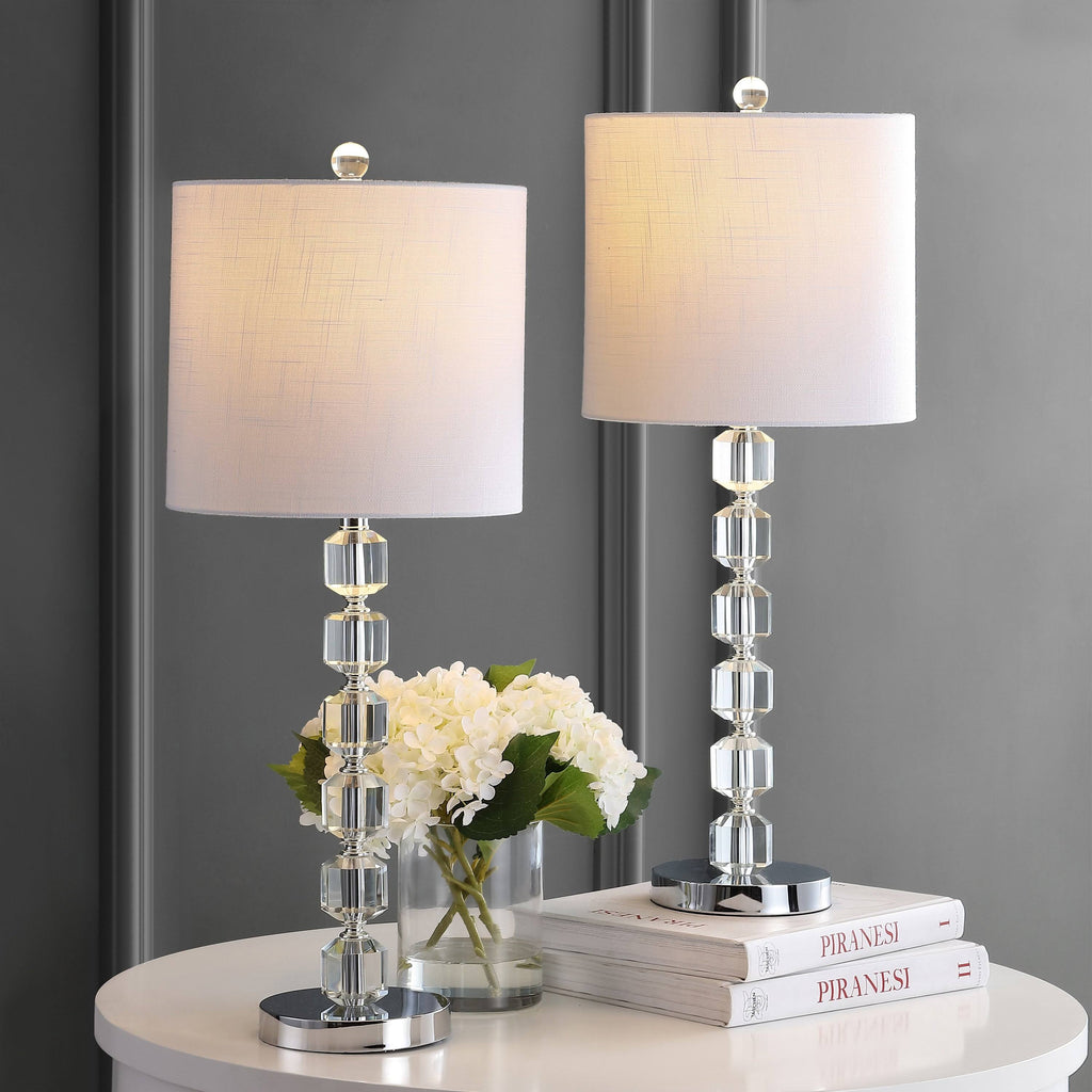 27.5 in. Chrome/Clear LED Table Lamp F903008