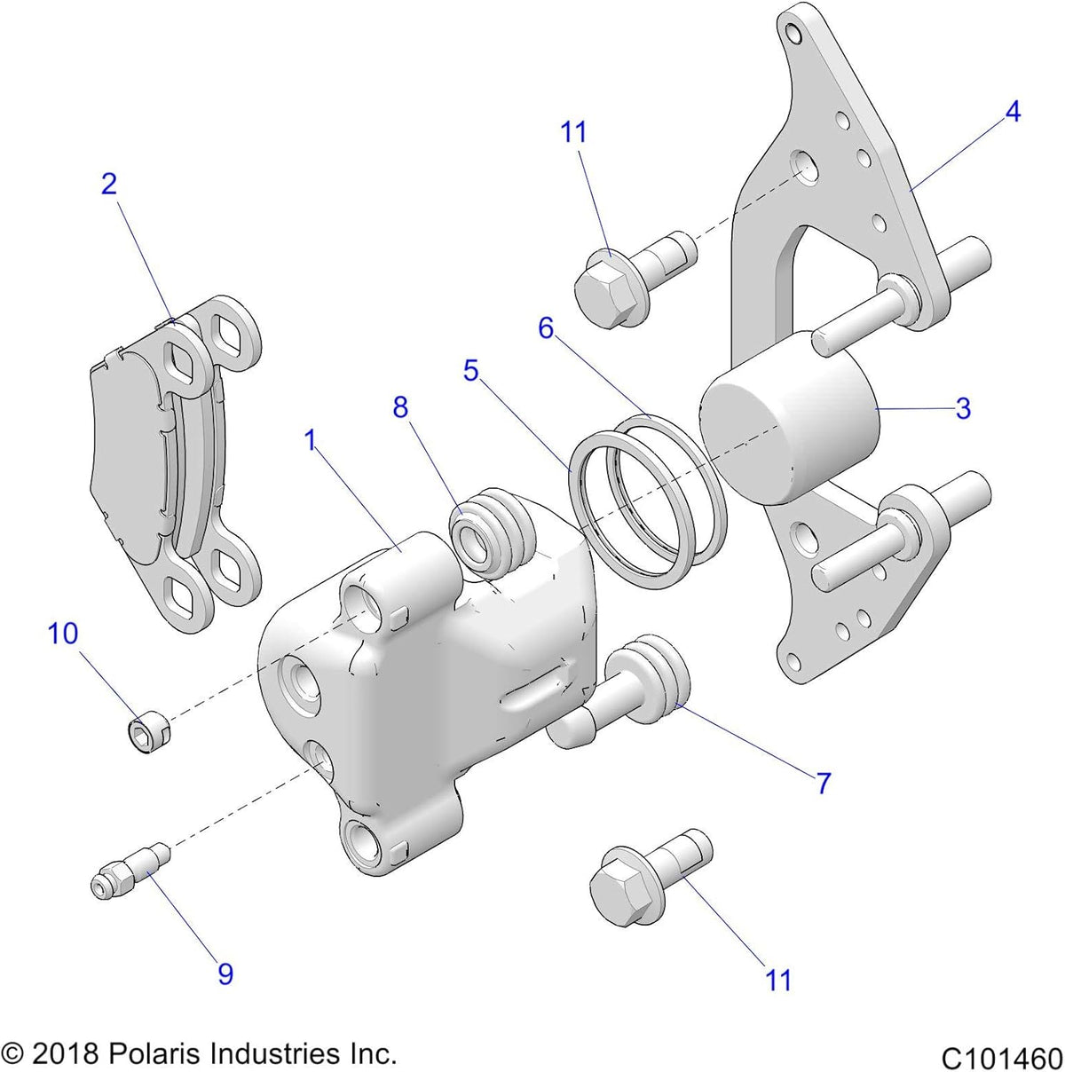 Front Left Brake Caliper Assembly L331