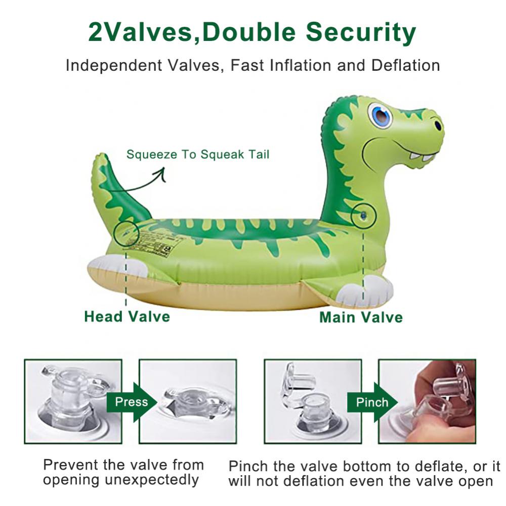 Inflatable Dinosaur Pool Float Ring Toy F333