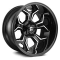 Gloss Black Milled 20x12 Wheel X220