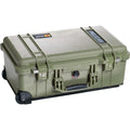 Olive Drab Green Watertight Carry On Hard Case with Foam Insert & Wheels E40067