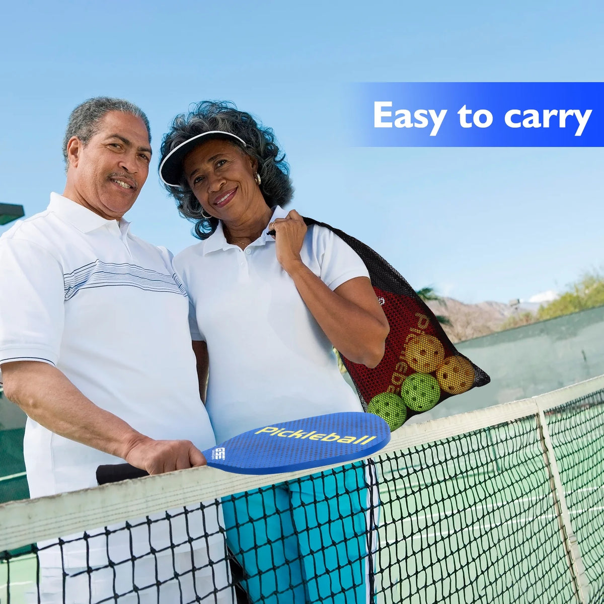 Hardwood Pickleball Paddle Set with Pickleball and Carry Bag - 4 Paddles / 6 Balls Z435