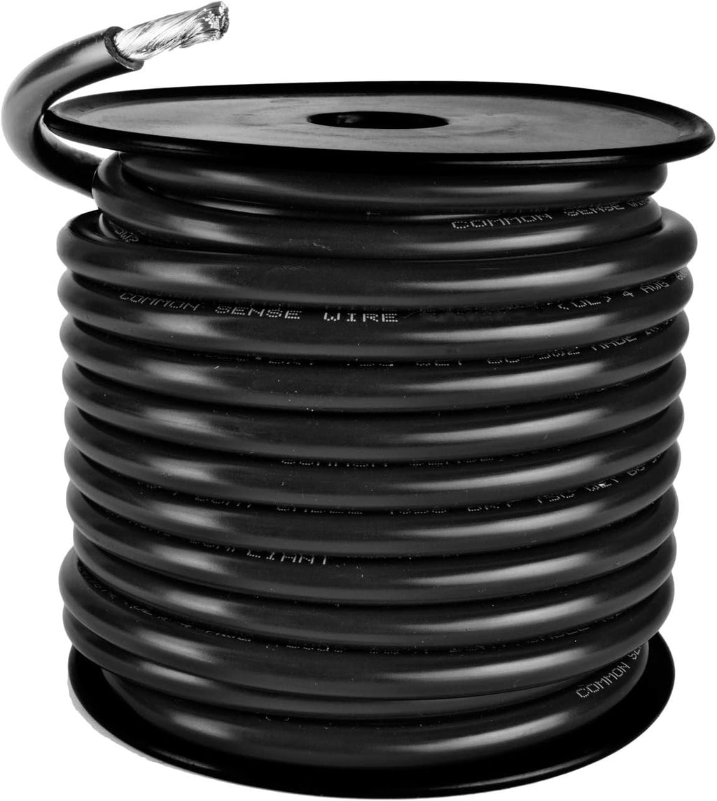 Tinned Copper Marine Wire Boat Battery Cable Black Pack of 2 E451692