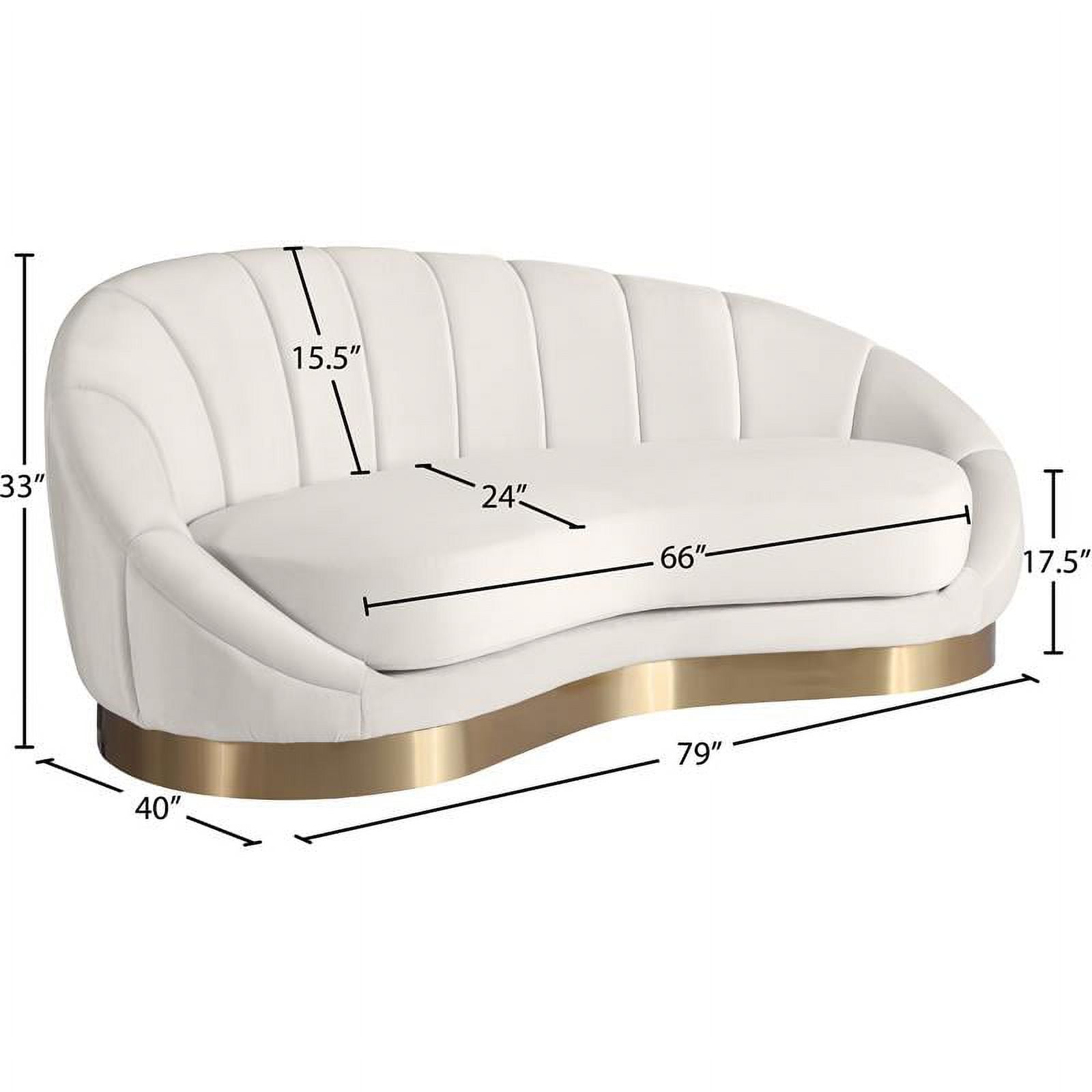 Cream Velvet Chaise O5741