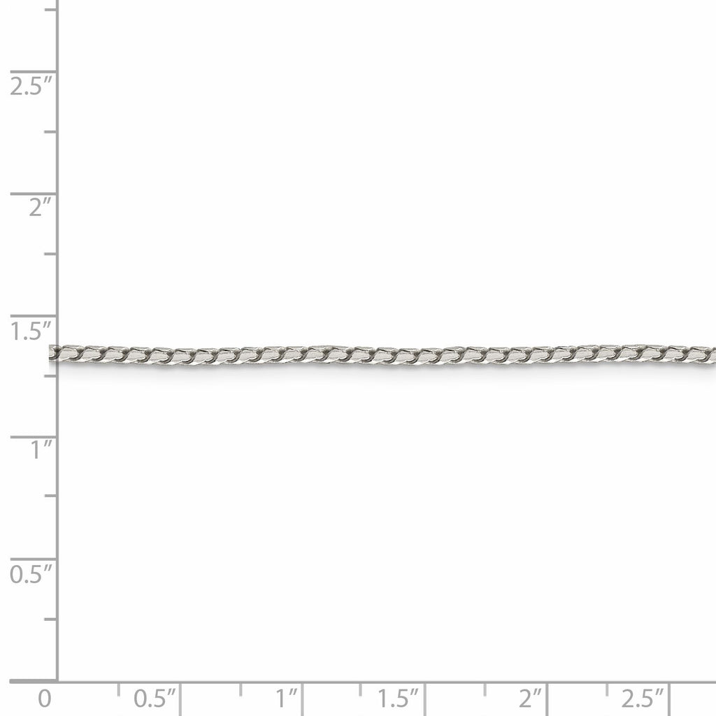 Sterling Silver 1.75mm Round Franco Chain Necklace 22 Inch Length D860