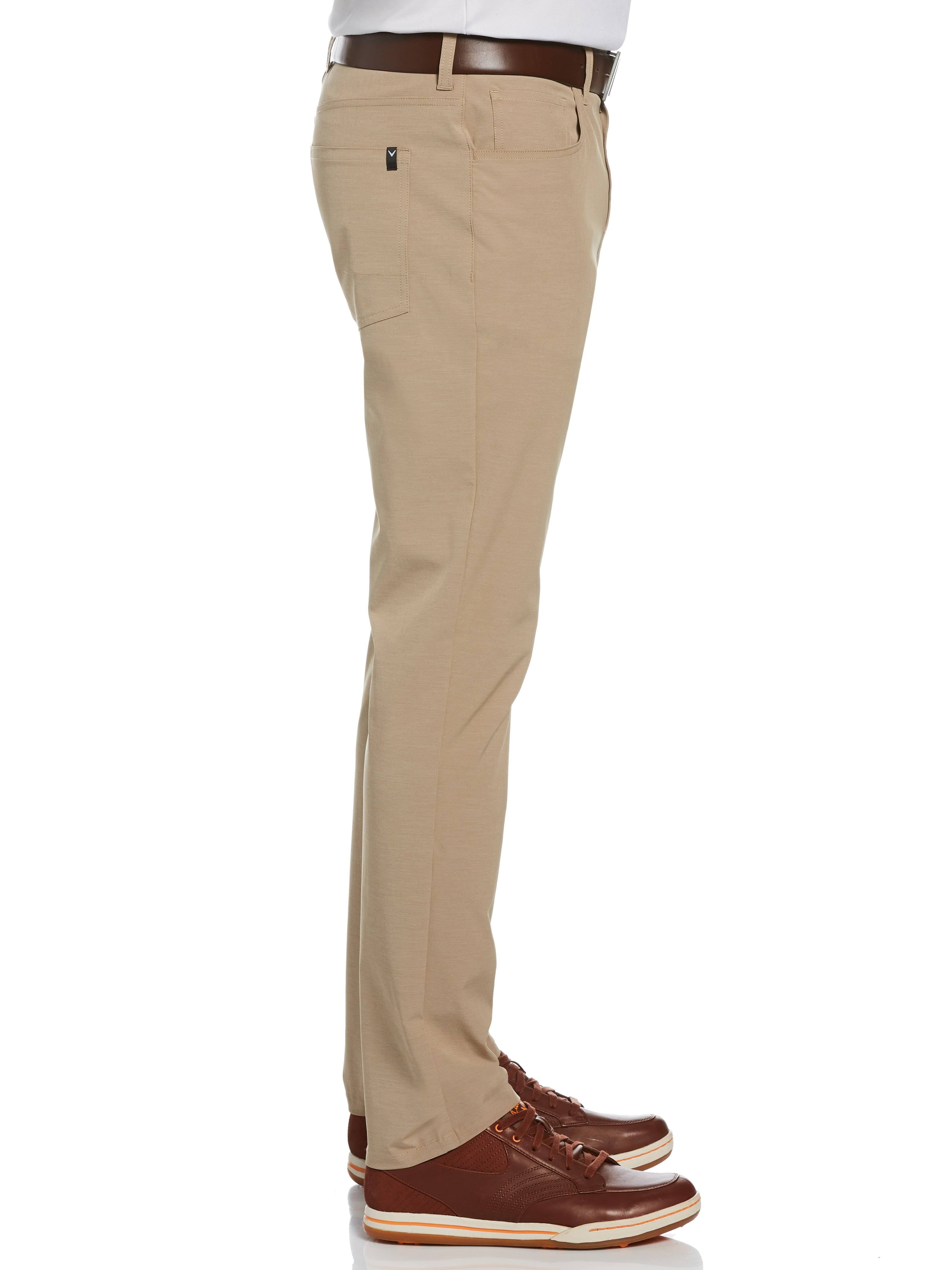 Khaki Heather Beige Cotton Polyester Elastane 5-Pocket Pant L34679