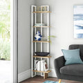 White/Oak Corner Bookcase H102