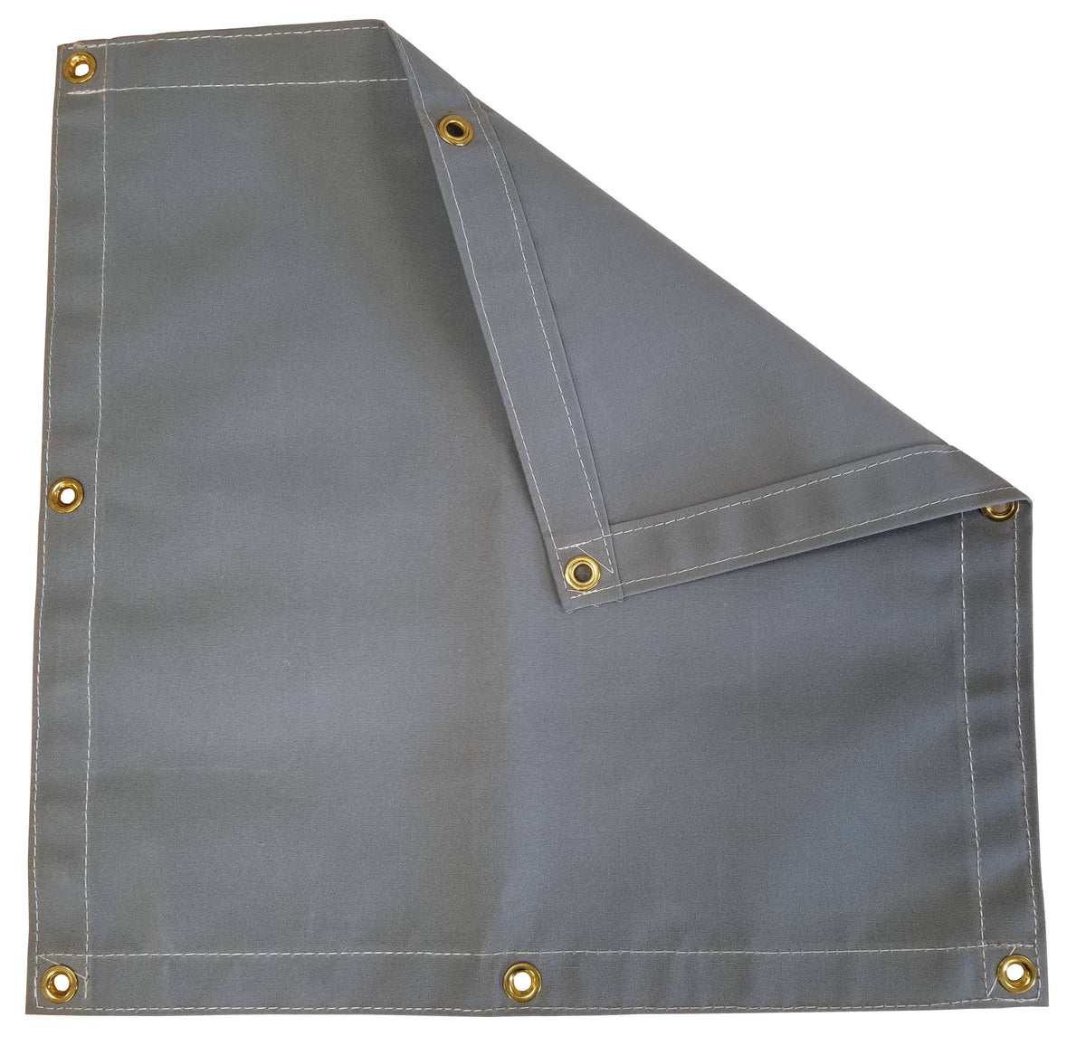 Grey 14.5 oz Polyester Canvas Tarp I43957