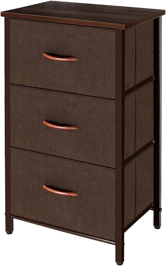 Foldable 4 Drawers Storage Organizer Unit Vertical Dresser Coffee A903