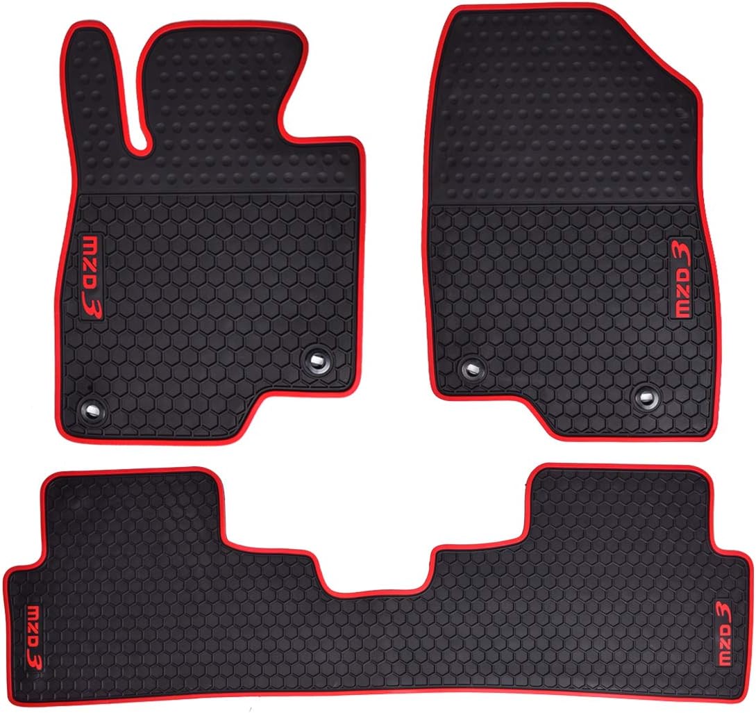 Black Heavy Duty Rubber Floor Liners Front and Rear Set M1345