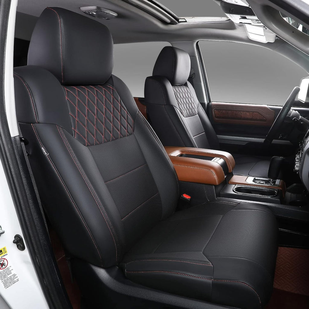 Black Seat Covers for Toyota Tundra Extended Cab and Double Cab Z91597