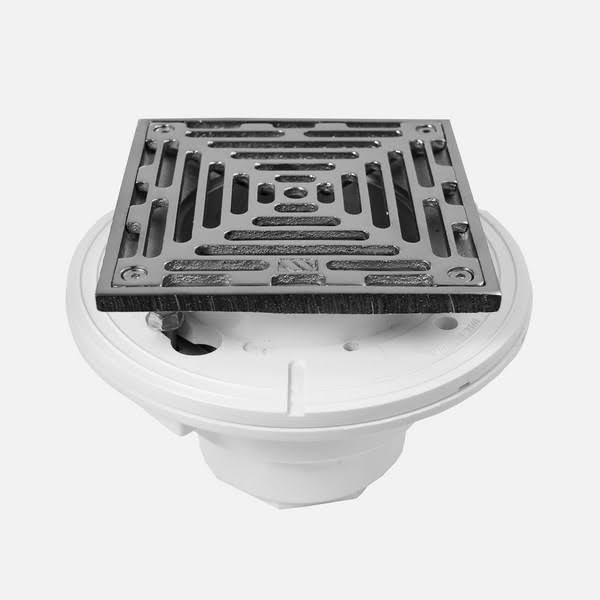 6x22 Square PVC Shower Drain Matte Black S90199
