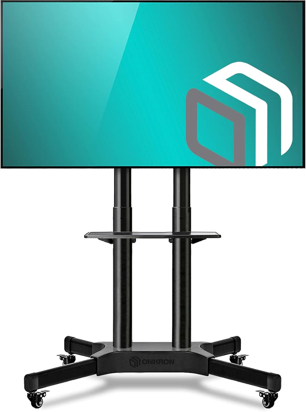 Mobile TV Stand Rolling TV Cart for 40 to 65 Inch LCD LED TV Screens with Wheels Shelves U43837