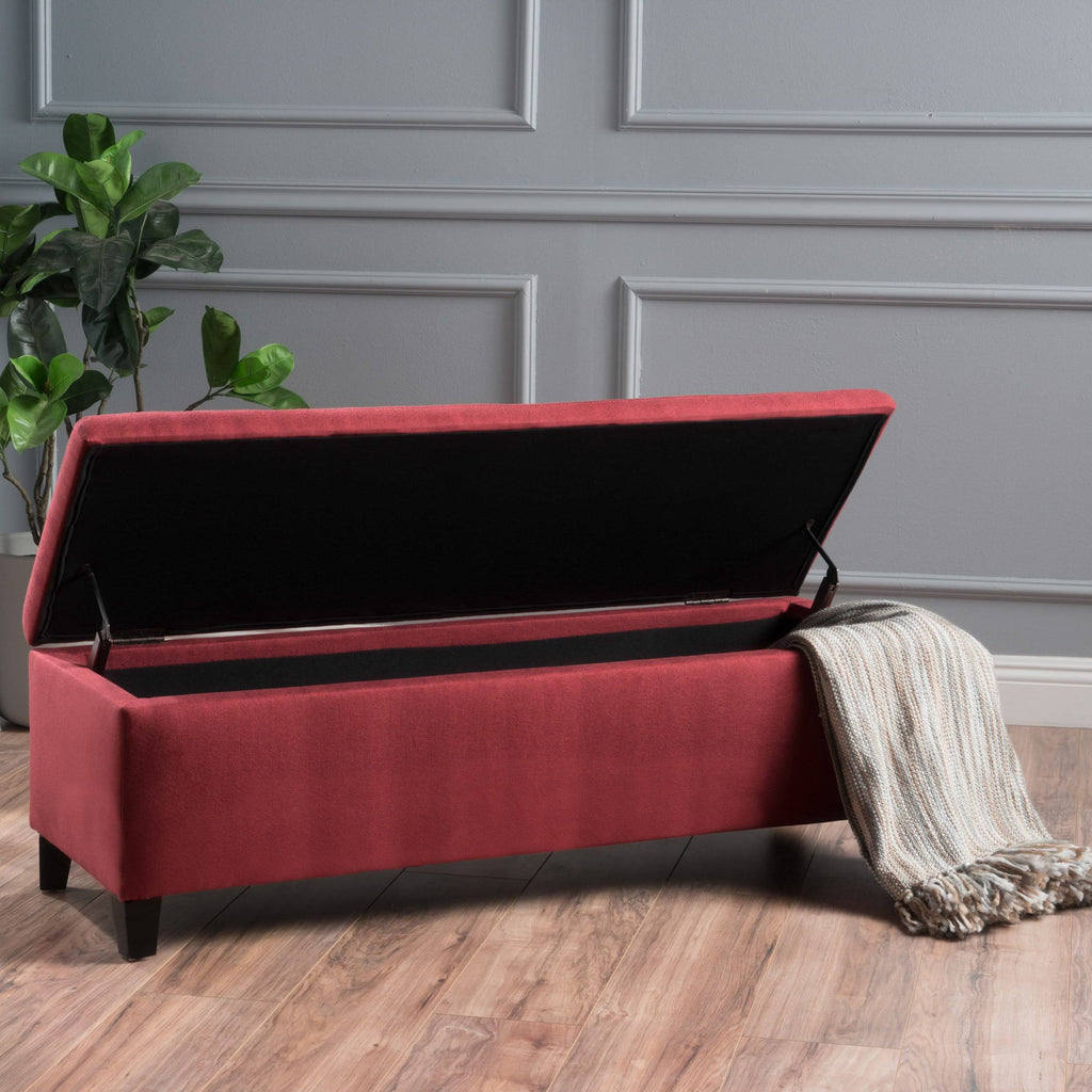 Fabric Storage Ottoman Bench B205