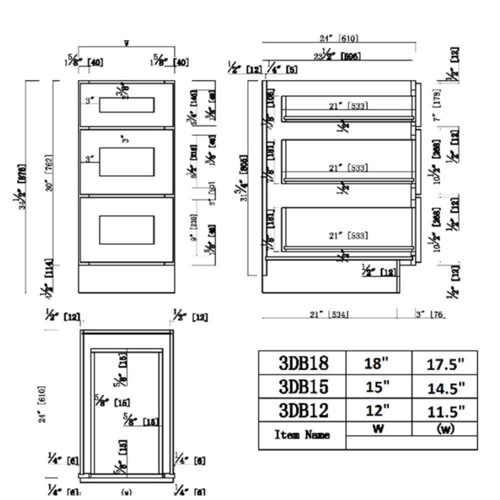 White Shaker Drawer Base Cabinet U1037