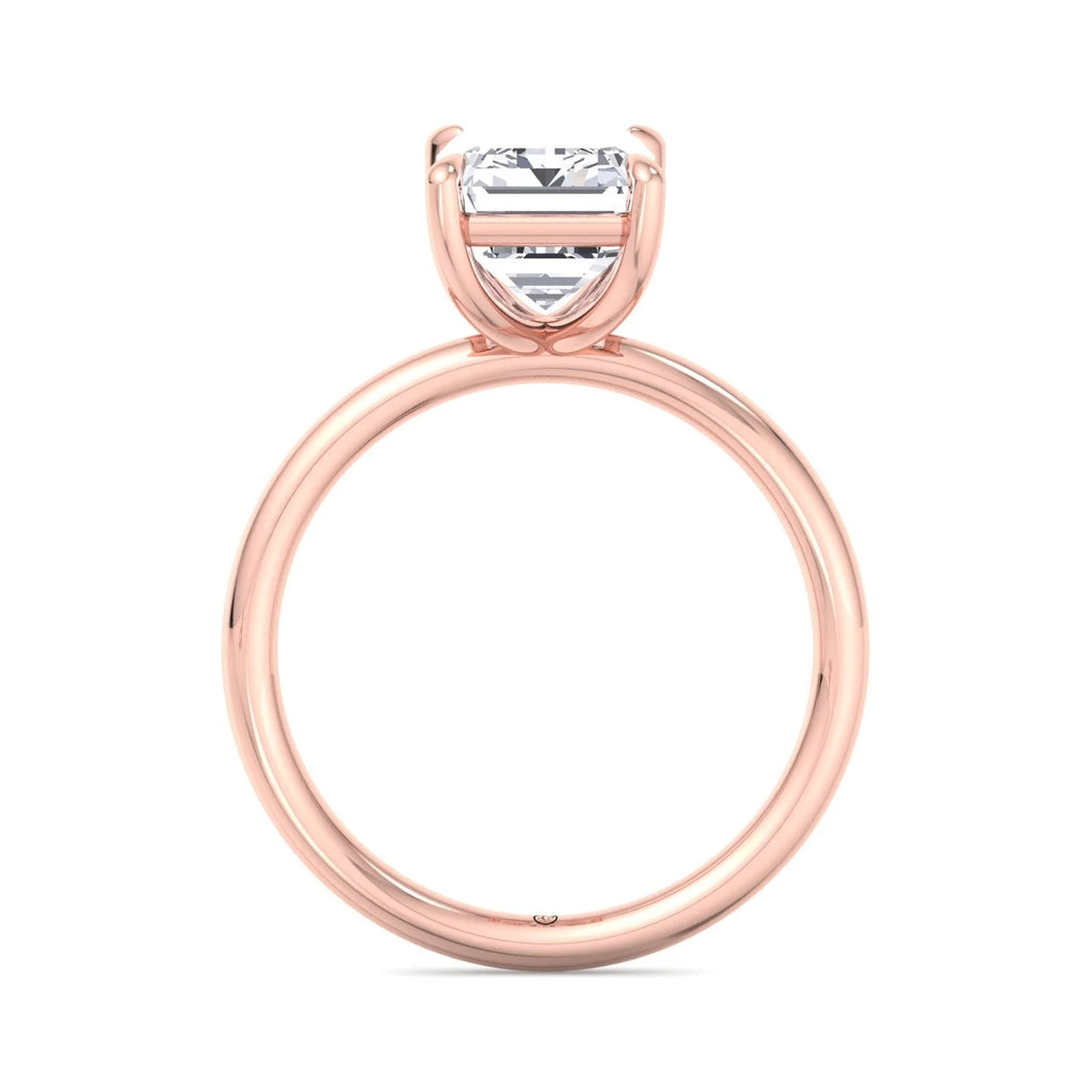 Emerald Cut Moissanite Lab Diamond Thin Band Solitaire Engagement Ring J333480