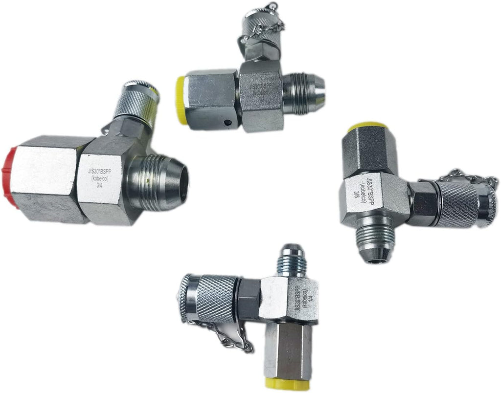 4 Pack Hydraulic Swivel Run Tees Tester Coupling Set V866