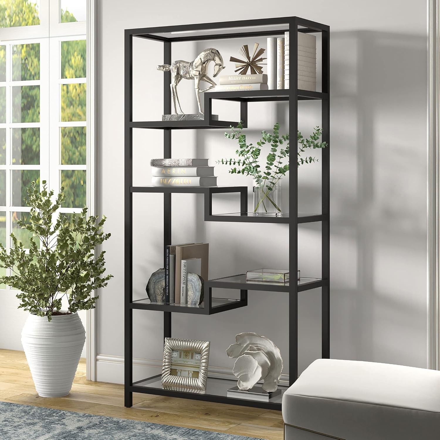 Brass Finish Bookcase X4201