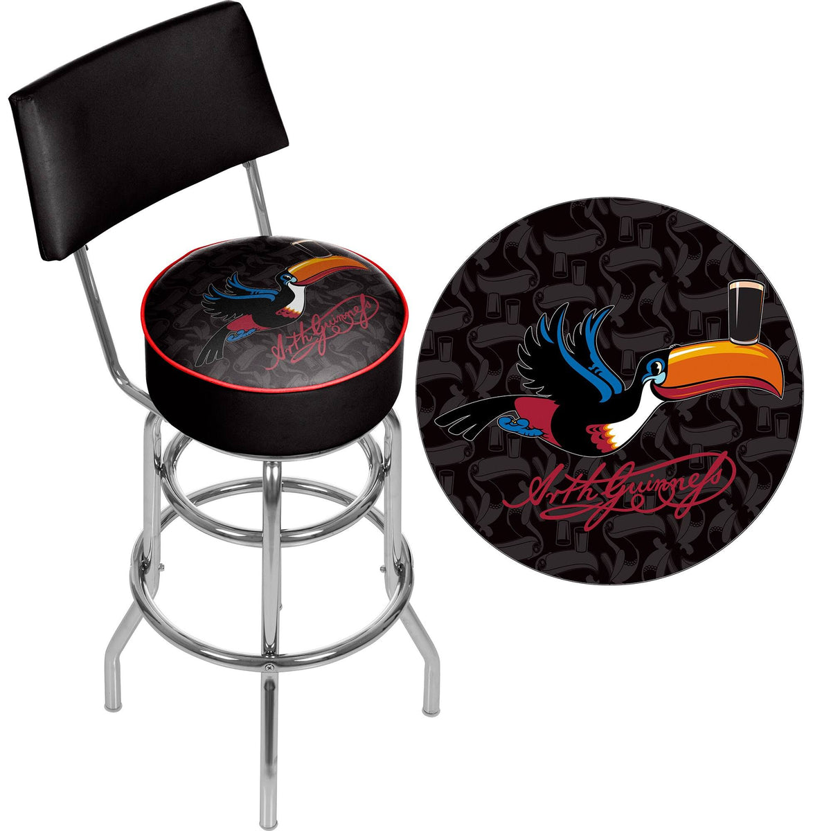 Toucan Swivel Bar Stool with Back X612