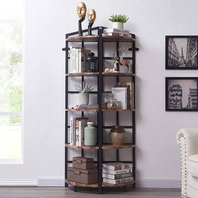 Industrial Corner Bookcase and Shelf E210