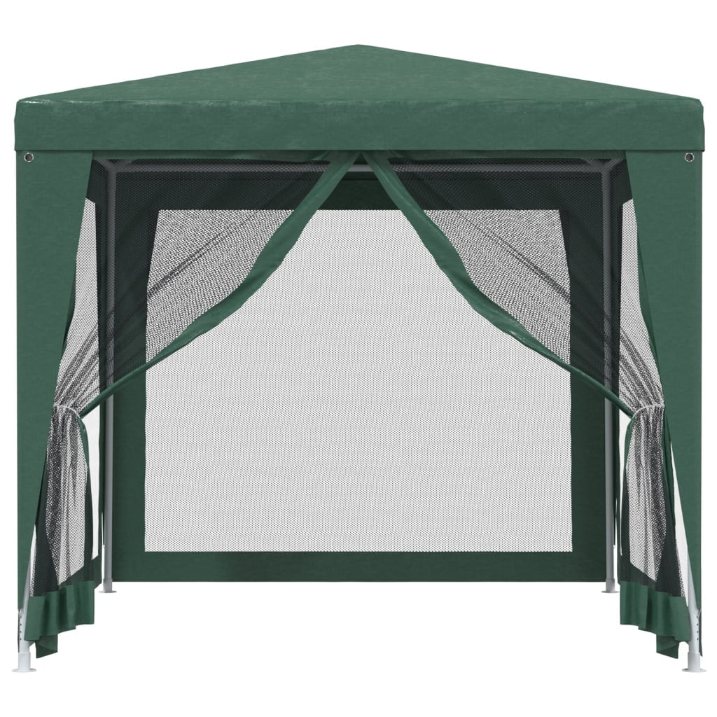 Green 8.2'x8.2' HDPE Party Tent with 4 Mesh Sidewalls Q3578