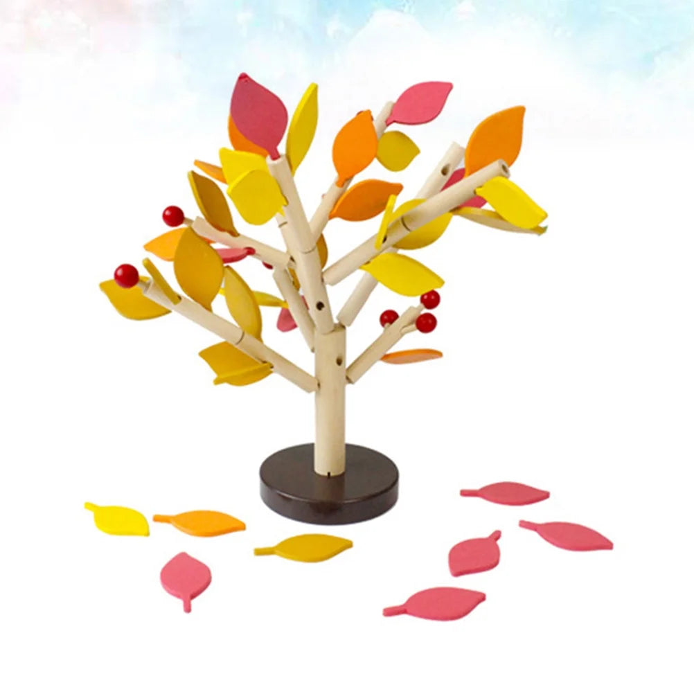 Creative Wooden Tree Blocks Building Toy (Yellow) K928470