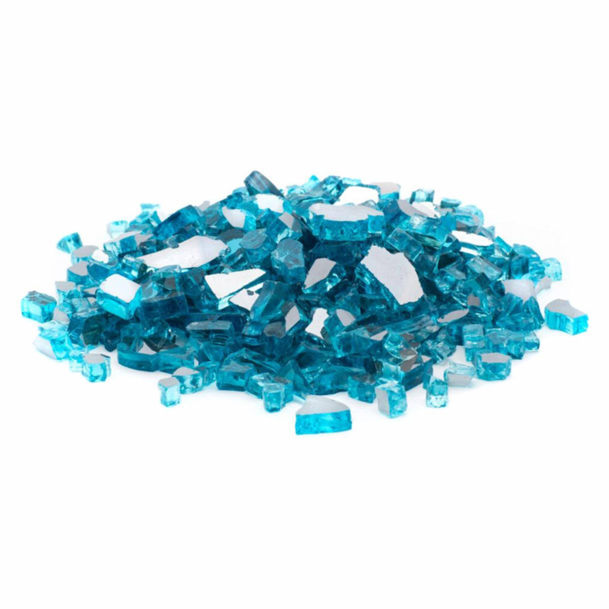 Caribbean Blue 25 lb Reflective Fire Glass C64815