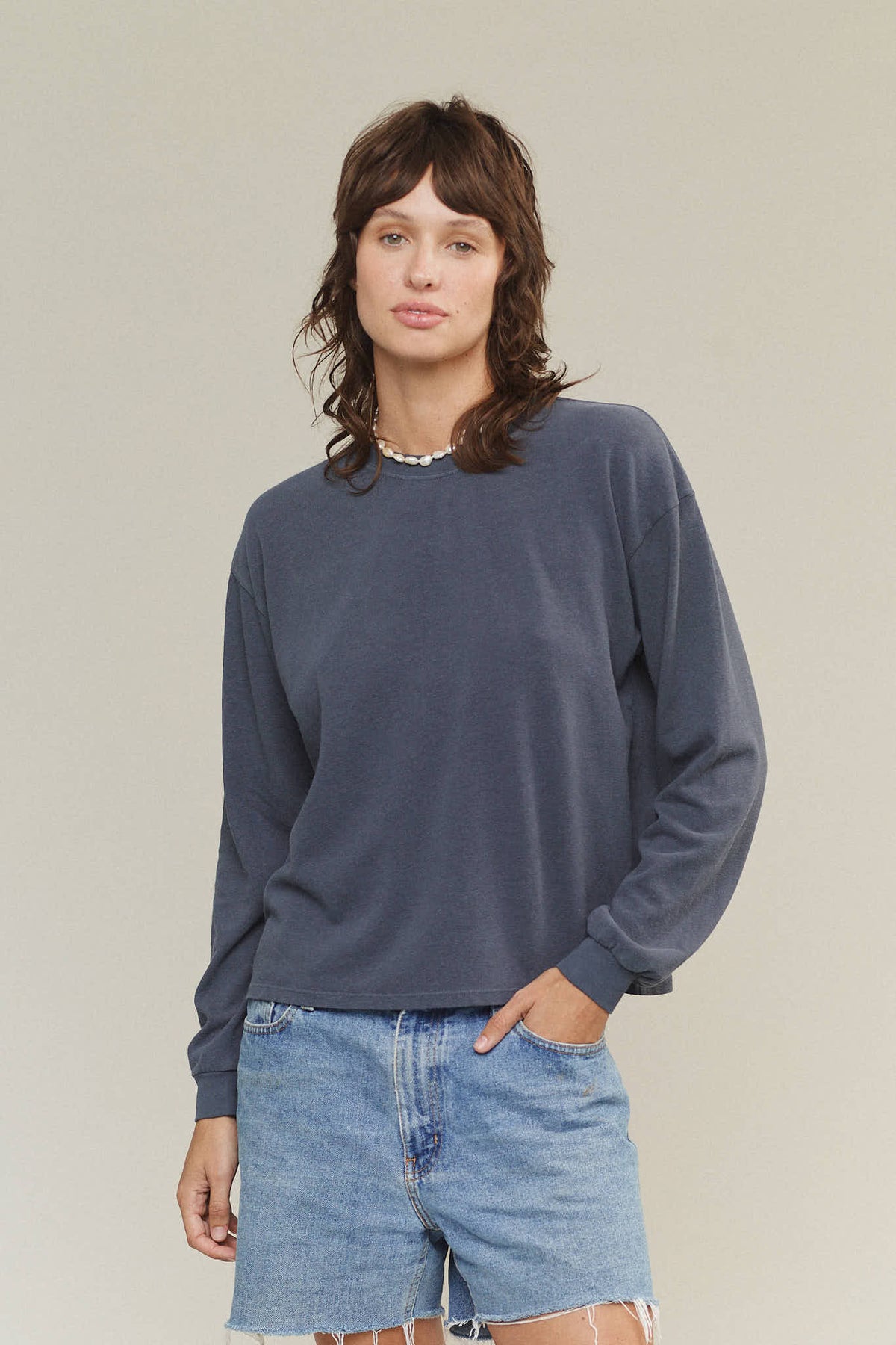 Cropped Long Sleeve Tee