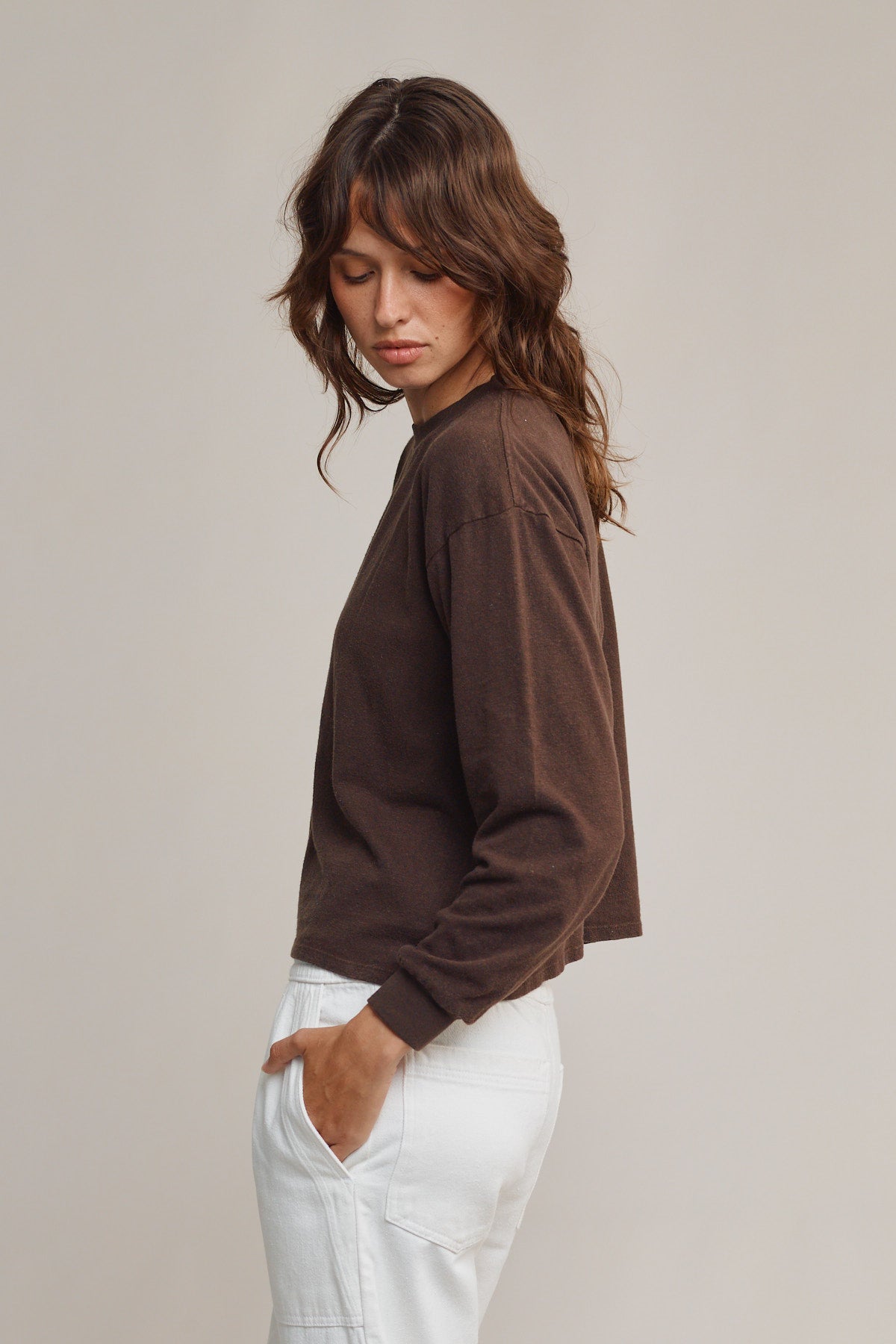 Cropped Long Sleeve Tee